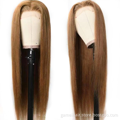 Glueless Lace Frontal Wig Vendor Pre Plucked Indian Virgin Cuticle Aligned Human Hair Full HD Lace Closure Front Wig Wholesale